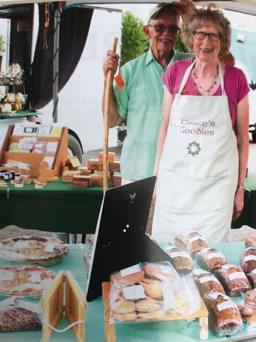 Grandma Grace Tuttle at the Big Lake farmers market